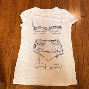 White Graphic Nightshirt